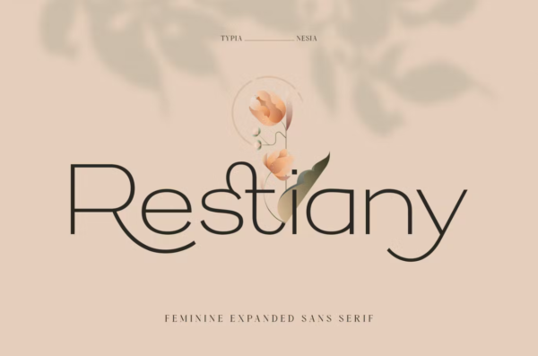 简约优雅的海报画册Logo标题女性品牌无衬线排版英文字体Restiany-第2494期-