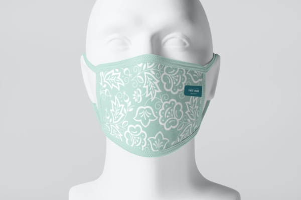 8款防护面罩口罩印花设计展示样机PSD模板 Face Mask Mockup-第1348期-