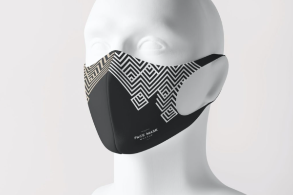 7款防护面罩口罩设计展示样机PSD模板 Face Mask Mockup 3-第1348期-