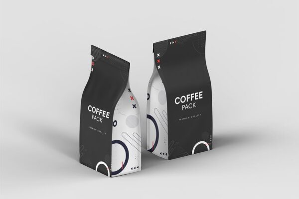 咖啡袋包装品牌设计样机 (PSD)