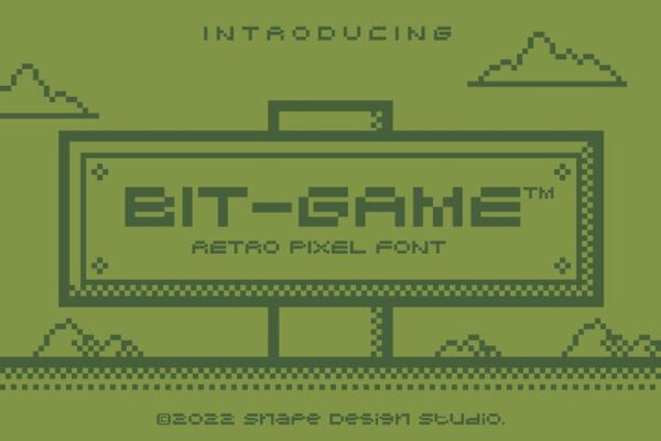 复古像素排版Logo海报设计无衬线字体Bit Game – Retro Pixel Font-第2659期-