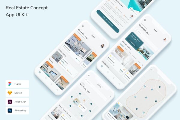 房地产概念App UI Kit