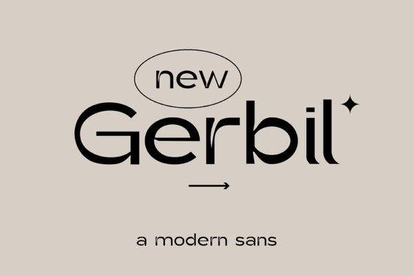 极简现代美学几何逆反差时尚优雅品牌艺术Logo标题无衬线字体Gerbil – Modern Sans Serif Font-第2678期-