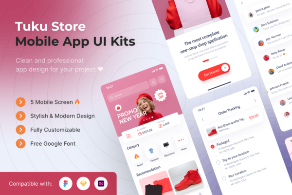 服饰时尚电商 App UI Kits