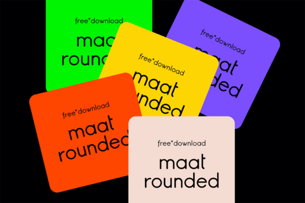 可商用极简现代圆体品牌艺术Logo标题无衬线字体Maat Rounded – Free Modern Sans Serif Font-第2678期-