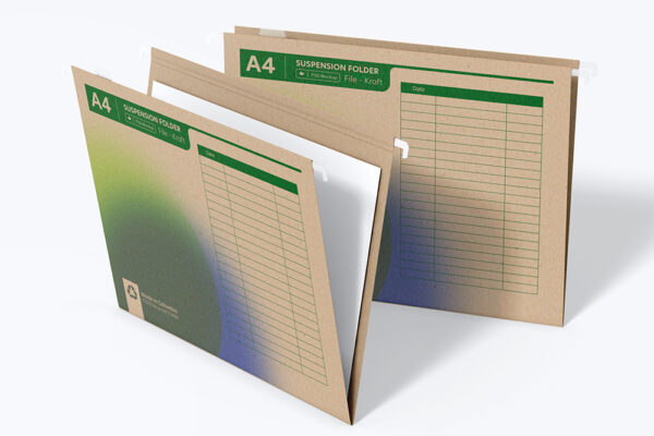 11款A4纸板纸质悬挂型档案盒文具袋档收纳分类整理文件袋PSD样机Suspension Folder Mockup-第2705期-