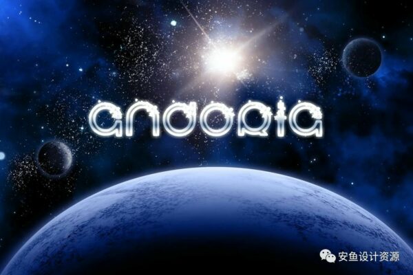 现代时尚科幻海报标题品牌Logo设计无衬线英文字体素材 Andoria Sci-Fi Font-第1007期-