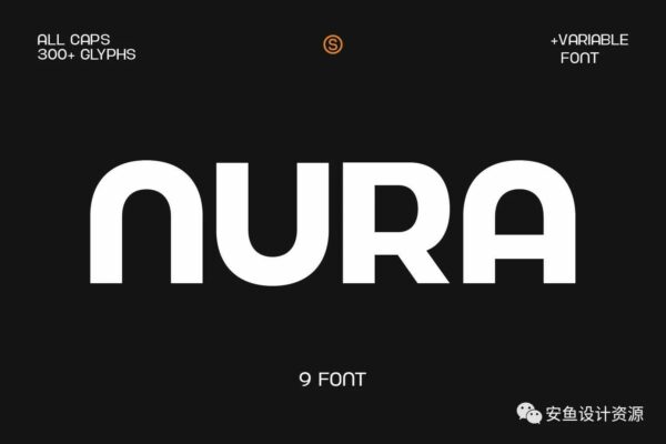 现代简约杂志海报Logo标题无衬线英文字体设计素材 Nura – Variable Font-第1007期-