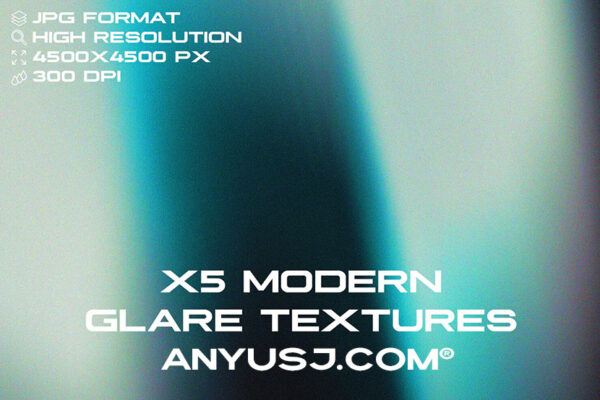 5款高清复古弥散光渐变噪点做旧眩光海报背景设计X5 Modern Glare Textures-第3009期-