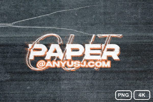 100款高精度复古做旧半色褶皱划痕折痕撕裂错误印刷纸张肌理设计包DESIGN SYNDROME PAPERCUT TEXTURE PACK -第2953期-