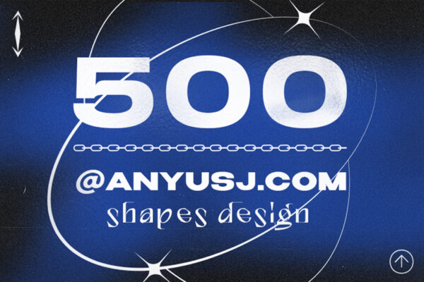 500+创意艺术矢量AI图标图形海报酸性排版元素+背景肌理设计套件Design Elements Pack 500 Shapes, 65 Textures-第2928期-