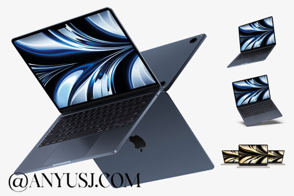 20款Macbook苹果Air M2笔记本电脑网站UI界面设计贴图PS样机组合MacBook Air (M2) Mockups-第3046期-
