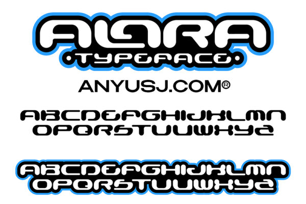 Y2K趣味复古赛车动感机能logo海报画册排版字体HVNTER © -Alara Typeface-第3086期-