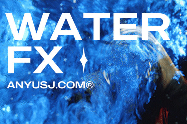 4K-真实水流飞溅气泡水滴屏幕叠加转场过度视频素材+音效 Water FX -第3085期-
