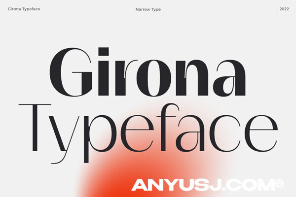 逆反差优雅时尚海报排版标题logo衬线西文字体Girona Typeface-第3254期-