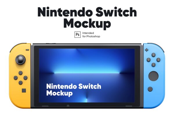任天堂Switch游戏机手柄UI设计展示样机Nintendo Switch Mockup