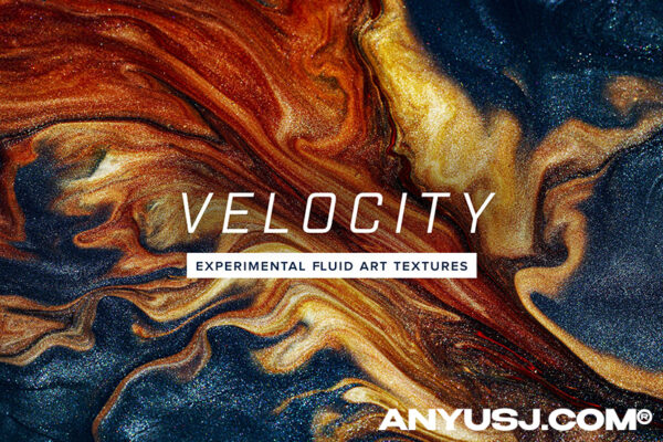艺术流体墨水油漆丙烯酸涂料炫彩抽象气泡封面海报背景设计套件Velocity 8K Fluid Art Textures-第3346期-