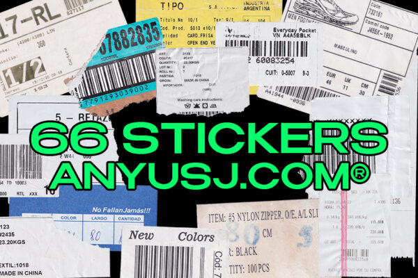 66款复古做旧真实撕纸褶皱贴纸票据收据标签PNG免扣设计包Retro & Grunge Stickers Pack – PNG Shapes