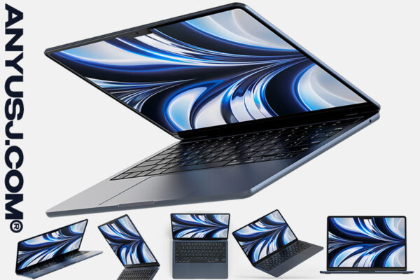 10款最新MacBook Air笔记本电脑屏幕UI多角度展示PSD样机组合The Newest MacBook Air 2022 Mockups-第3249期-