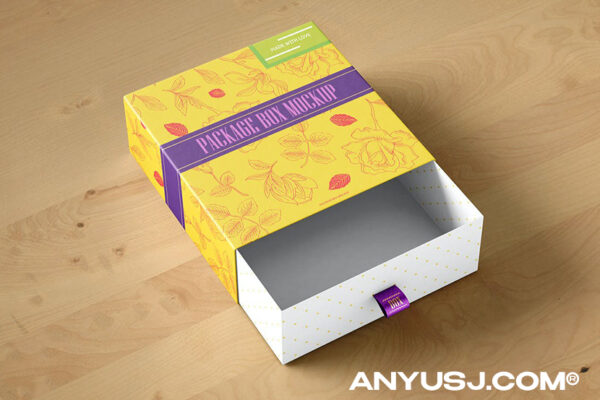12款真实抽拉抽屉纸盒包装盒礼品盒盒子包装样机Box Packaging Mockup