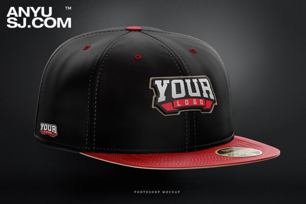 3款高质量4K质感棒球帽帽子logo徽章徽标设计展示PSD样机组合New Era Fitted & Snapback Hat