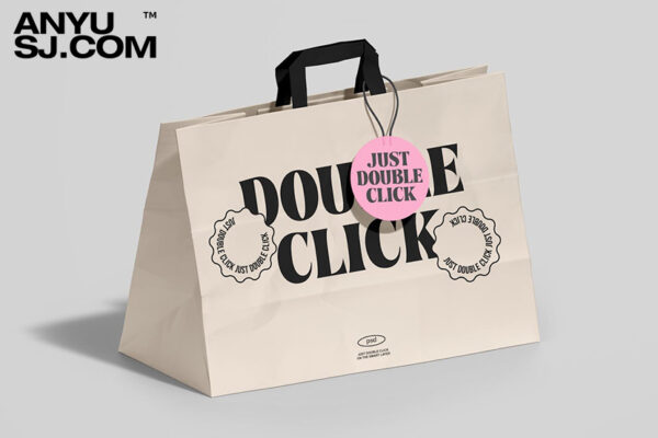 质感纸袋购物袋手提袋品牌VI设计展示PSD样机Paper Bag Mockup