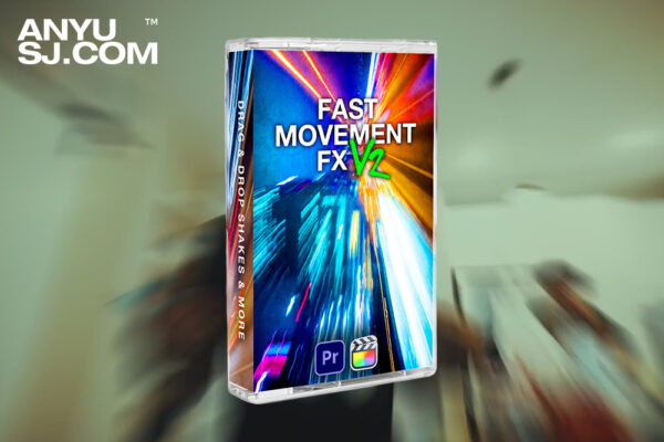 PR预设-25+视频快速运动快节奏转场过渡预设素材FAST MOVEMENT FX V2-第3840期-