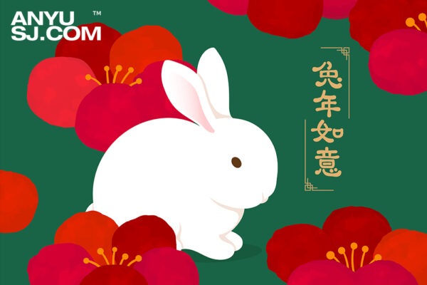 14款国风卡通可爱新年生肖兔年创意插画海报排版红包封面AI设计源文件-第3884期-