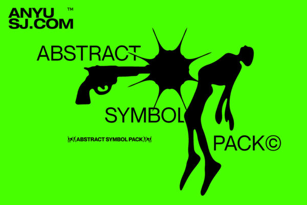 61款Y2K复古抽象创意灵感图标图形logo徽标AI设计套装ABSTRACT SYMBOL PACK-第3855期-