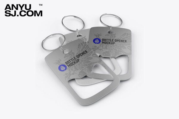 方形金属开瓶器样机Square Metallic Bottle Opener Mockup