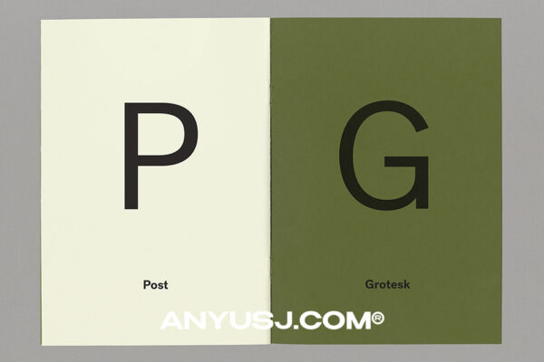 12款格罗斯特高科技极简品牌VI无衬线设计排版大型西文字体家族Post Grotesk-第4083期-