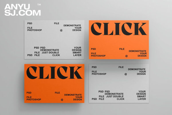 极简质感名片卡片VI品牌设计展示PSD样机Business Card Mockup