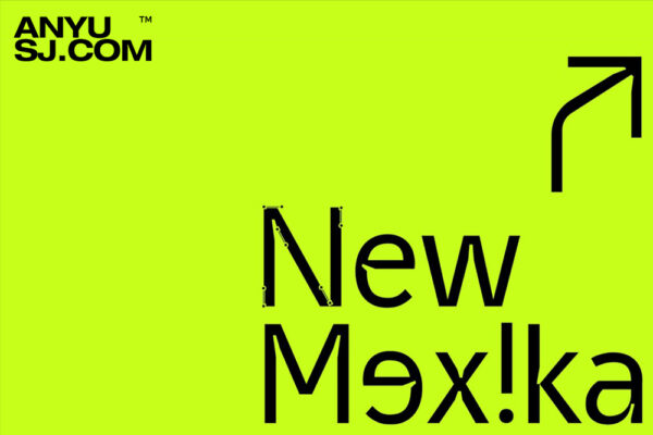 商用开源极简墨水补偿逆反差现代品牌西文无衬线字体New Mexika Font-第4224期-