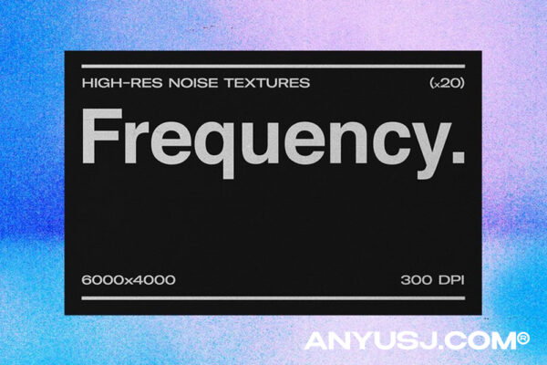 20款弥散光渐变粗糙失真噪点颗粒纹理海报设计背景图片素材 Frequency Noise Textures-第1048期-