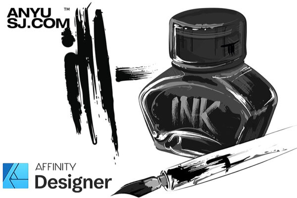70款Affinity水墨矢量涂鸦比赛套装Ill-INK Affinity Designer Brushes
