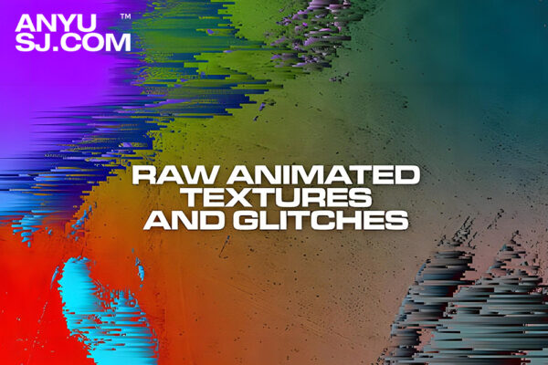 55+复古RAW手工砂砾闪烁信号故障失真粗糙视频背景叠加纹理素材Steven McFarlane – Raw Animated Textures + Glitches-第4225期-