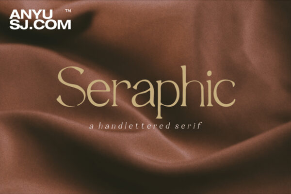 优雅轻奢现代时尚海报杂志Logo标题衬线英文字体素材 Seraphic Serif Font-第1046期-