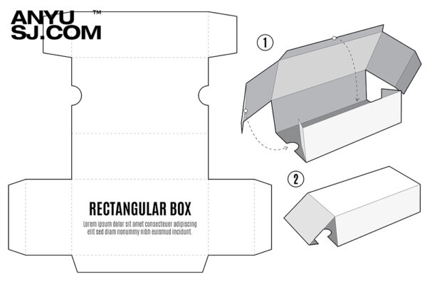 10款纸盒飞机盒礼品盒包装盒刀图展开图设计展示AI矢量源文件-第4378期-