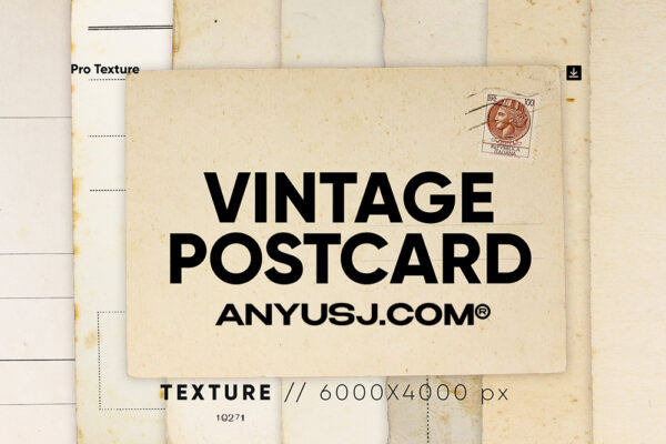 25款复古泛黄做旧牛皮纸明信片卡片纸张背景肌理25 Vintage Postcard Texture HQ