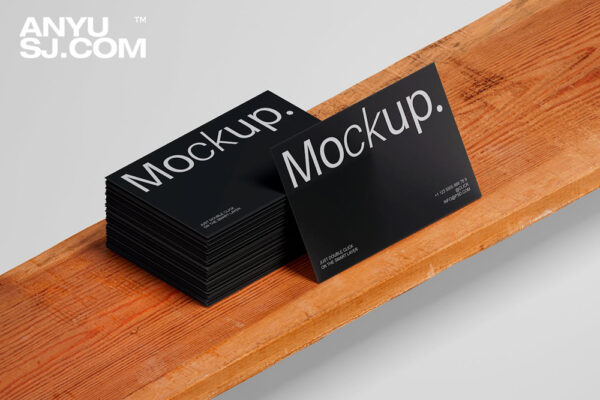 精致极简名片卡片文创VI品牌设计展示PSD样机Business Card Scene Mockup