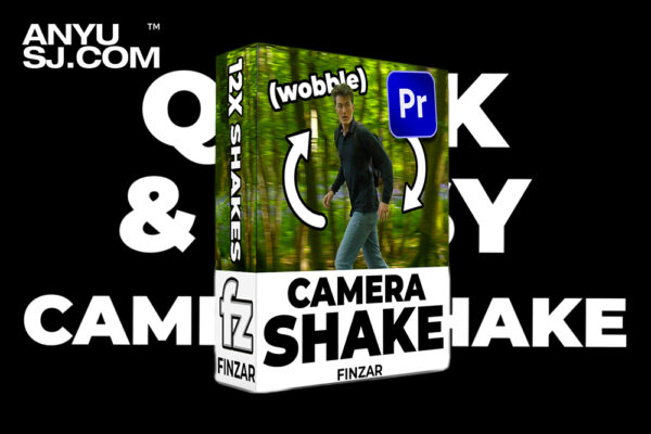 PR预设-4组不同强度相机镜头摇晃抖动摆动预设套装Finzar – Ultimate Camera Shake Preset Pack-第4351期-