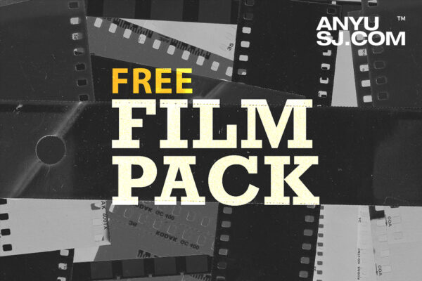 10款复古电影摄影胶片相框图片后期处理叠加底片PNG免扣素材Film Pack-第4420期-