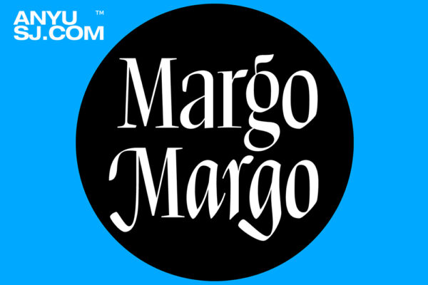 50年代经典复古优雅电影艺术标题排版衬线西文字体Margo-第4640期-