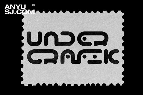 可商用抽象现代未来赛博几何独特艺术装饰排版西文字体Neoda Display Font-第4584期-