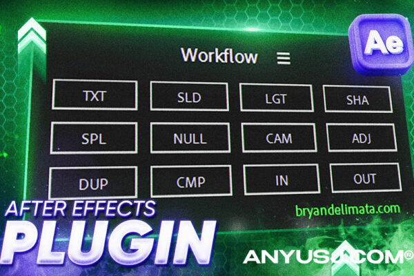 AE插件-加快工作流程精简操作脚本Bryan Delimata – Workflow (After Effects Plugin)-第4633期-