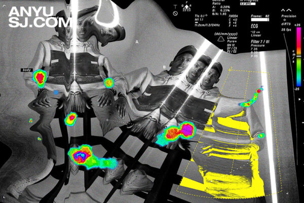 复古失真抽象扭曲变形拉伸超声波回声特效PSD后期处理样机Echo Scan Distortion Effect