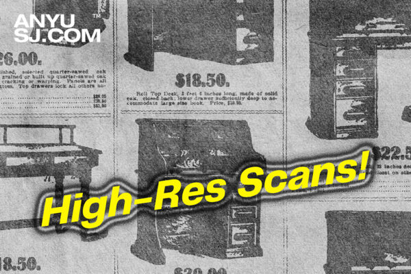 免费下载-10款复古做旧高清扫描报纸背景肌理纹理套装FREE Retro Newspaper Scans