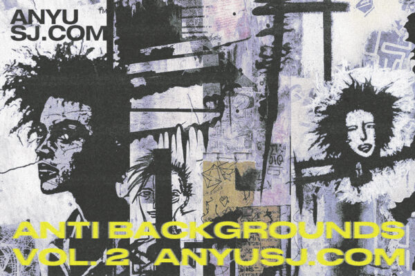 30+复古城市涂鸦艺术抽象木炭笔墙面垃圾摇滚前卫背景肌理设计套装Anti Backgrounds Vol. 2-第4821期-