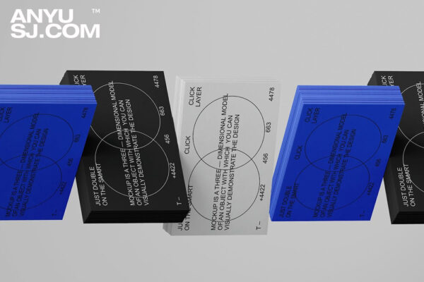 2款极简创意名片卡片VI品牌企业文创设计展示PSD样机Business Card Mockup