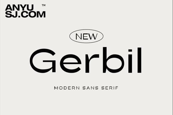 极简现代优雅时尚品牌逆反差无衬线西文字体New Gerbil-第4991期-